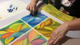 Técnica para pintar con pasteles suaves.