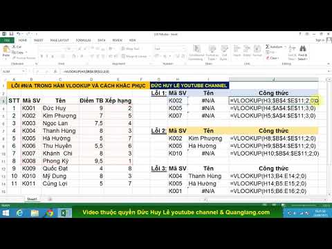 Lỗi #N A khi dùng hàm VLookup và cách khắc phục