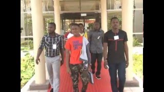 Abraham Attah ,Nii Attractive At Flagstaff House With Vice Prez Amissah-Arthur