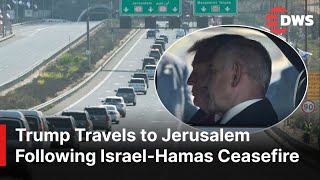 Just In Trumps Motorcade Heads To Jerusalem Following Israel-Hamas Ceasefire Ac1E