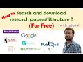 How to find and download research papers? Best free websites (tutorial) Google scholar | Sci-hub etc