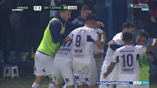 Gimnasia-Defensa y Justicia: El Halcón abrió el marcador de cabeza