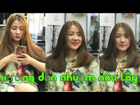 Hướng dẫn nhuộm nâu Tây ánh rêu