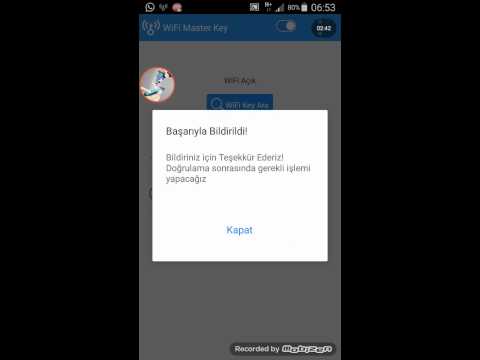 Wifi kirici wifi master key uygulamasini denedik