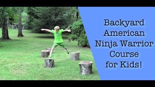 Backyard American Ninja Warrior Course for Kids