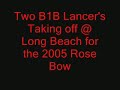 2 B-1's depart Long Beach Airport for the Rose Bowl Fly By and a AN-124 leaves.