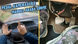 Pedal Kamerasi İle Anlattim Yokuşta Manuel Araba Kaldirma Vi̇tes Geçi̇şleri̇ Pov Sürüş