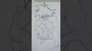Drawing Bardock While Eating Food