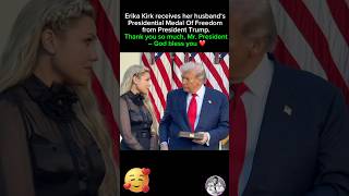 Erika Kirk Receives Her Husbands Presidential Medal Of Freedom From President Trump