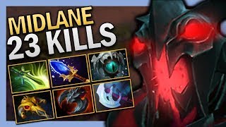 Dota 2 Pro Midlane Shadow Fiend with 23 Kills TI9