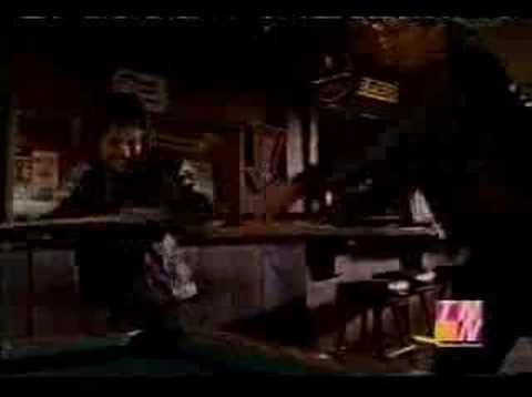 Kelly Hu in leather vs 4 men in a bar From Martial Law