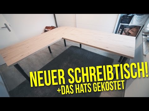 Diy do it yourself schreibtisch für ca 50€ selber bauen aus ...