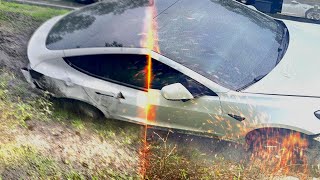 Wife Crashes Tesla On Her First Attempt