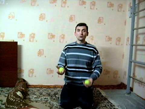 Обучение жонглированию тремя мячами
