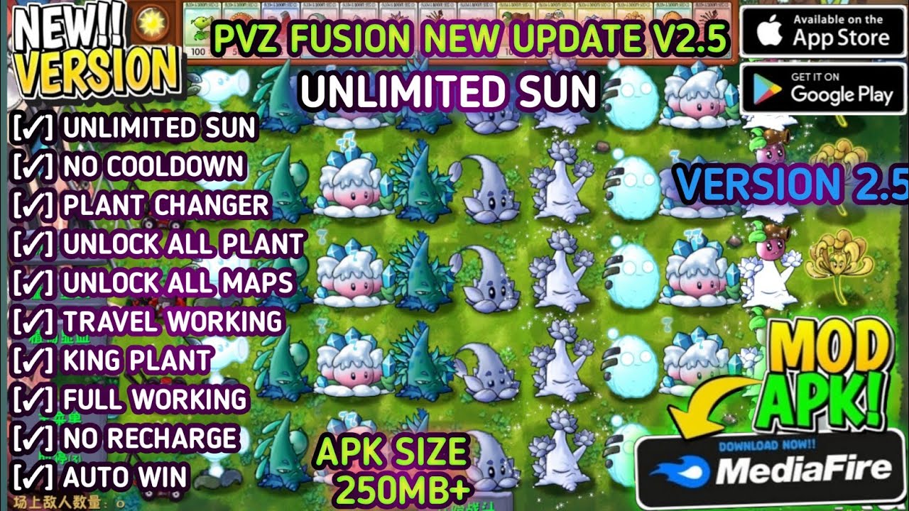 PVZ FUSION 2.5 MOD APK LATEST VERSION l SUN INCREASE PVZ FUSION 2.5 MOD APK LATEST VERSION l SUN INCREASE