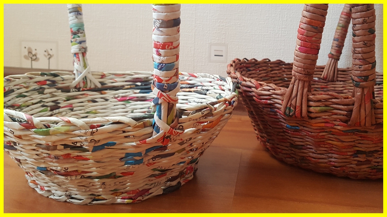 Плетение из газет с начала Плетение из газет с начала