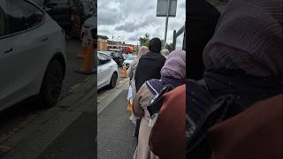Eid Namaz Que Outside Mosque