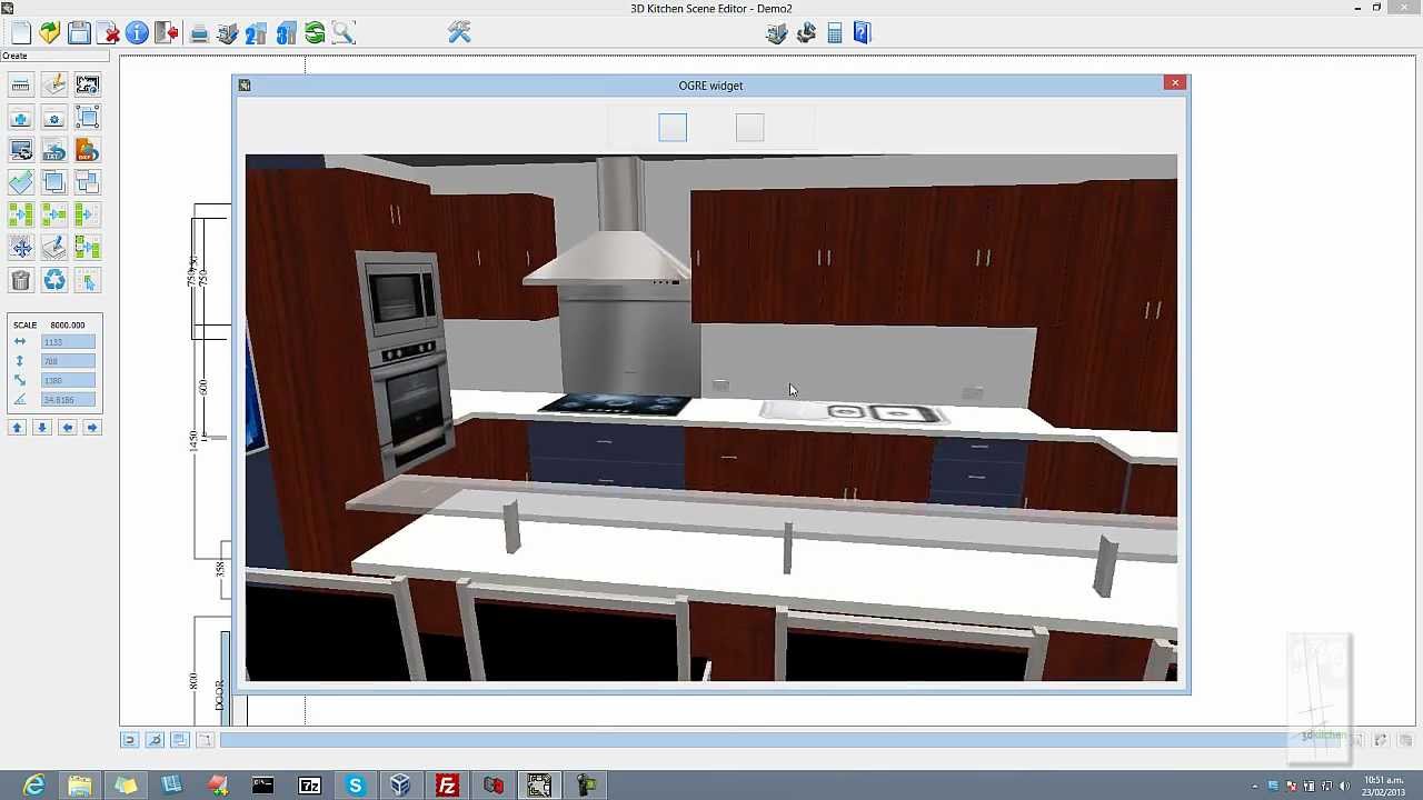3D kitchen design software (3dkitchen) - YouTube