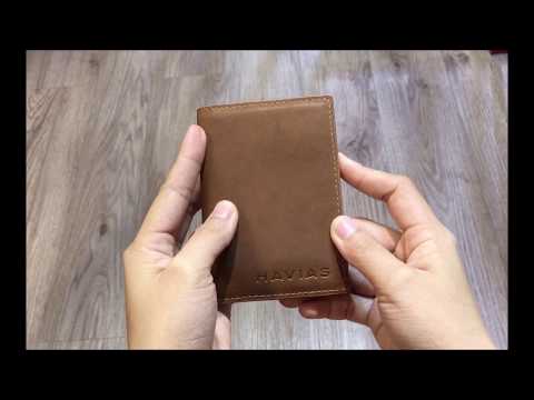 Ví Mini thủ công Gapple _ Da Saffiano_ Màu Nâu