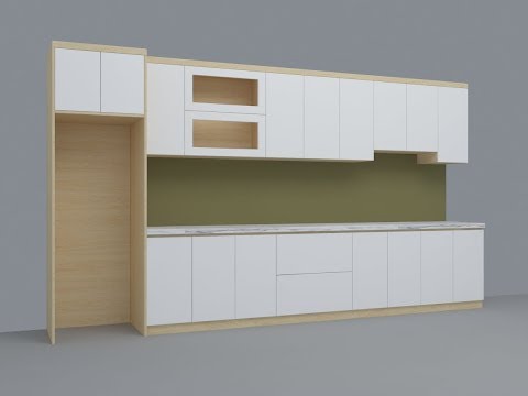Hướng dẫn vẽ cad tủ bếp, dựng max tủ bếp đơn giản