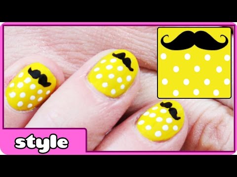 Mustache Nail Art