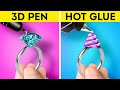 GLUE GUN vs 3D PEN || Creative DIY Ideas and Cool Hacks