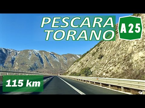 A25 | PESCARA TORANO | Autostrada dei Parchi | Percorso completo