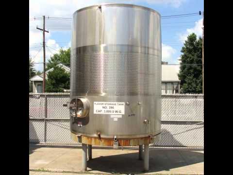 Mueller 3000 gallon vertical stainless steel partial