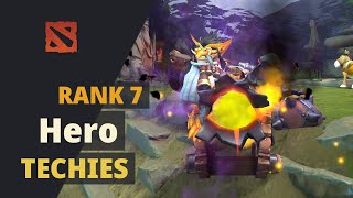 Hero (Rank 7) plays Techies Dota 2 Full Game