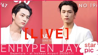 Live 엔하이픈 제이 출국 Enhypen Jay Departure - At Incheon Airport 20250711
