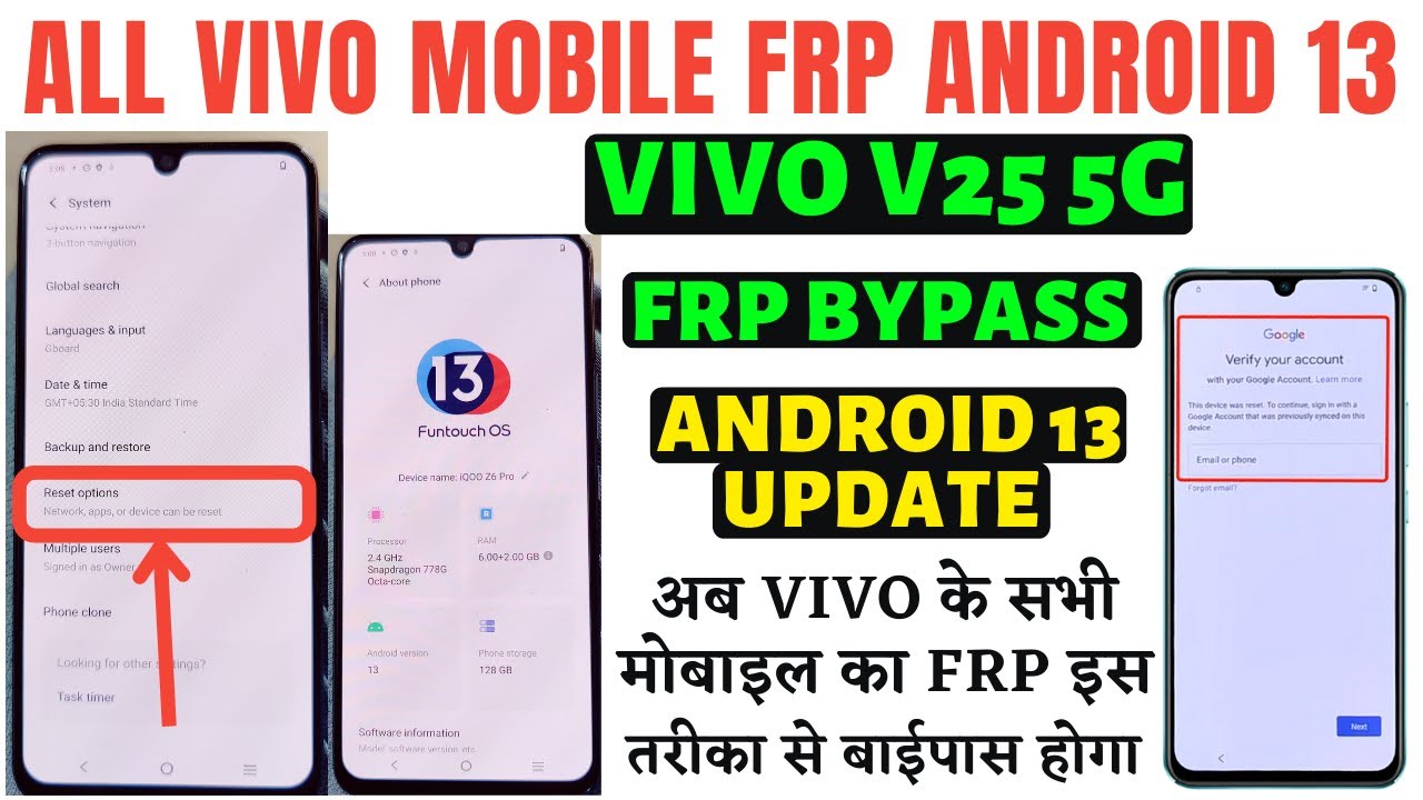 All VIVO Mobile FRP Bypass Android 13 Update Without PC All VIVO Mobile FRP Bypass Android 13 Update Without PC