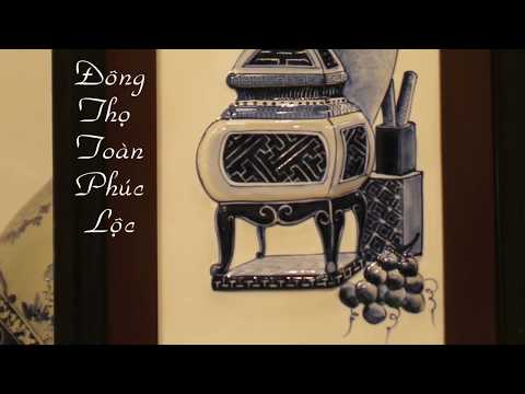 Tranh Xuân Hạ Thu Đông - Tranh treo tường Phong Thủy Đẹp Bát Tràng - Hợp Mạng Mộc