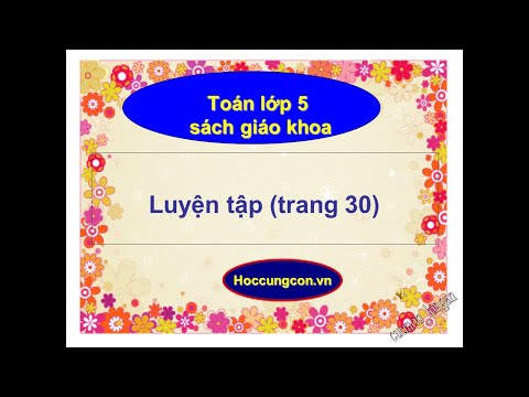 Luyện tập (trang 30) - Toán lớp 5 sgk