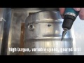 Video drilling a beer keg, tip under 5