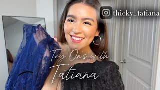 4K Transparent Dress Try-On Haul | Mirror View | Thicky Tatiana