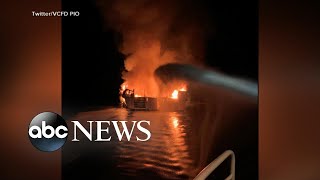 34 People Missing After Boat Catches Fire Abc News