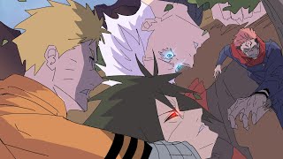 Gojo & Naruto Vs Madara & Sukuna Fananimation Ep.1 - Ep.2