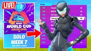 Fortnite WORLD CUP QUALIFIER $1,000,000 Solo Tournament! (Fortnite Battle Royale)