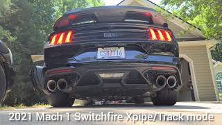 2021 Mach 1 Mustang Borla Switchfire Xpipe Vs Stock Active Exhaust In Track Mode