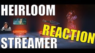 Streamer Reaction To Unlocking Heirloom Loot - Apex Legends