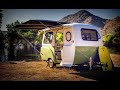 Happier Camper! Amazing Retro Styled Caravan Trailer that Adapts to Fit Your Needs