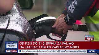Od Dziś Do 31 Sierpnia Za Paliwo Na Stacja Orlen Zapłacimy Mniej