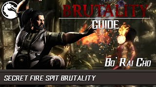 Mortal Kombat Xl Bo Rai Cho Secret Fire Spit Brutality