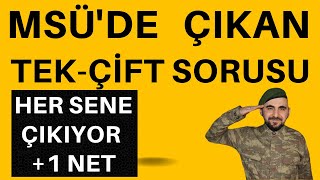Msü De Çikan Tek Çift Sayı Sorusu Her Sene Çikiyor
