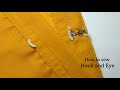 How to sew hook and eye