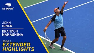 John Isner vs Brandon Nakashima Extended Highlights | 2021 US Open Round 1