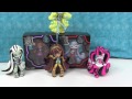 Ghoulia Yelps Clawdeen Wolf Monster High Vinyl Figures Toy Opening Unboxing Review