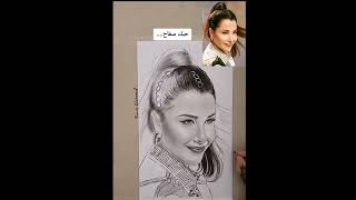 فتاه ترسم نانسي عجرم من كليب على شانك