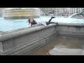 Remi Jumps into the Fountain at Trafalgar Square