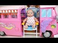 Baby doli and Camping bus baby doll car toys play